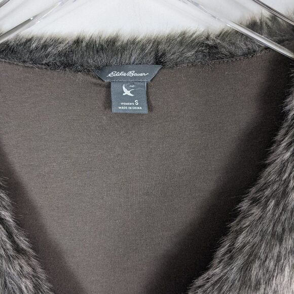 Eddie Bauer Brown Faux Fur Vest Women's Small - Picture 4 of 7